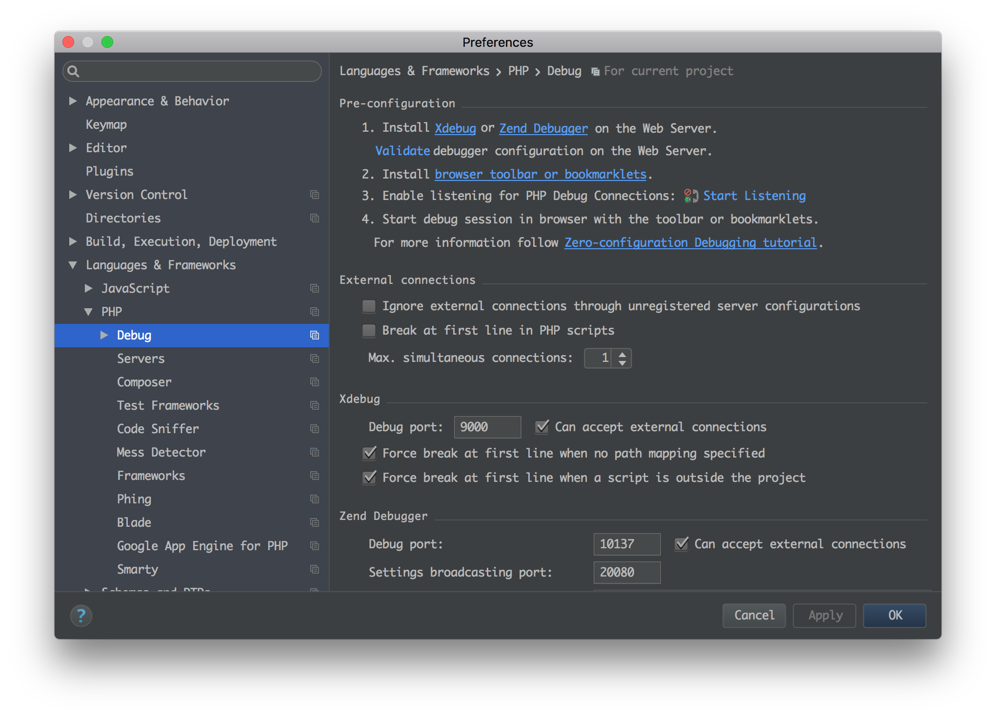 phpstorm docker for mac